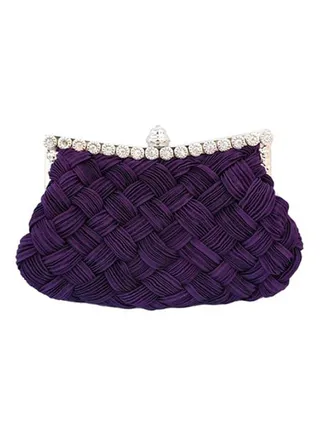 Retro Lace Designer Clutch Purple 