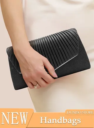 Women Shiny Glitter Evening Clutch Bag Envelope Handbag Chain Purse Bag Crossbody Bag for Wedding Formal Cocktail Party 