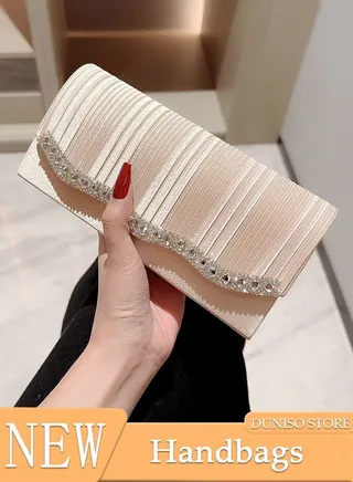 Women Shiny Glitter Evening Clutch Bag Envelope Handbag Chain Purse Bag Crossbody Bag for Wedding Formal Cocktail Party 