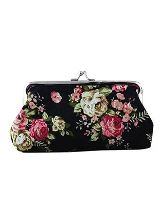 Flower Pattern Money Clutch Multicolour 