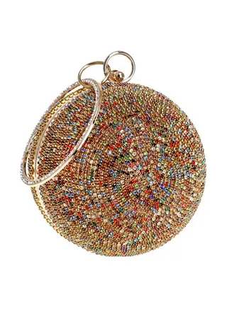 Stone Embellished Clutch Multicolor 