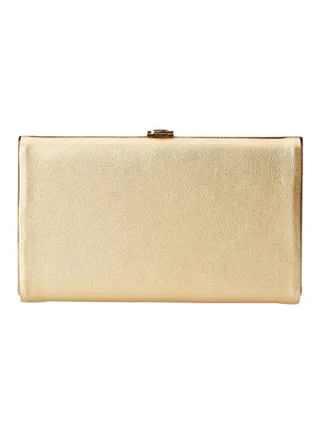 Polyester Blend Clutch LWCC00193GOLDEN Gold 