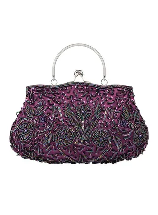Trendy Evening Clutch Bag Purple 