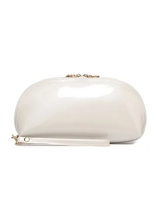 Elegant Exquisite Zipper Clutch White 
