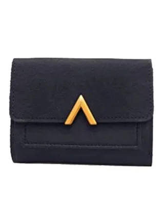 Vintage Leather Clutch Black/Gold 