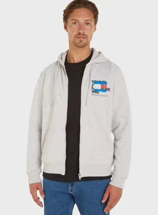 Text Print Hoodie