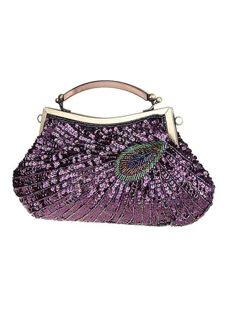 Elegant Party Clutch Purple 