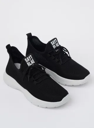 Cobblerz Men's Lace-up Low Top Sneakers BLACK 