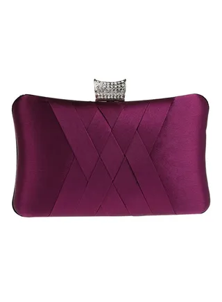 Braided Designer Clutch Purple 