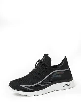 Cobblerz Men's Lace-up Low Top Sneakers BLACK 