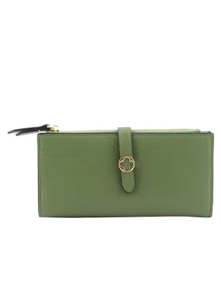 Leather Clutch Green 