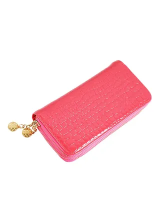 Double Zipper Wallet Pink 