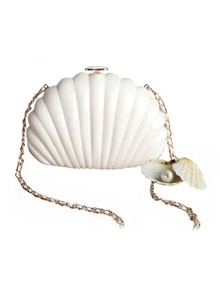 Elegant Lightweight Bowler Bag White 