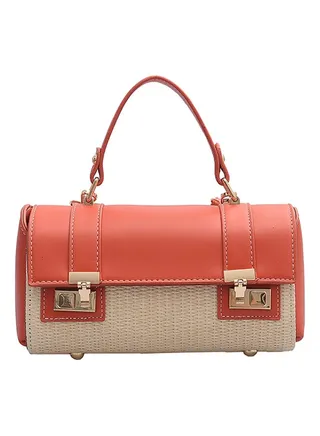 Casual Colourblock Clutch Red/Beige 