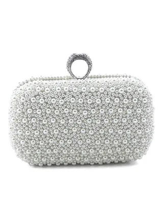 Cocktail Bridal Clutch White 