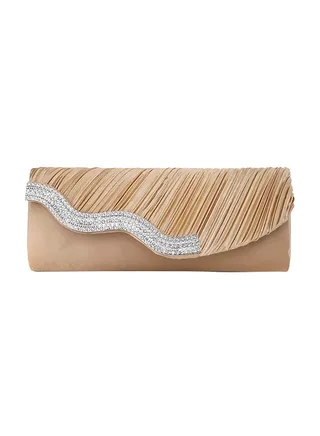 Crystal Studded Clutch Gold 
