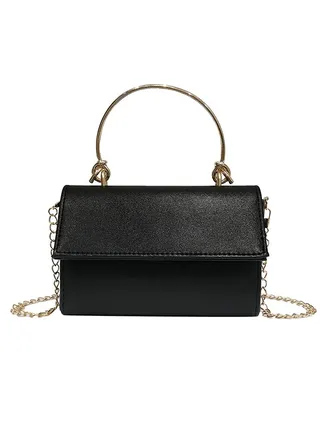 Versatile Pure Color Stylish Bag Black 