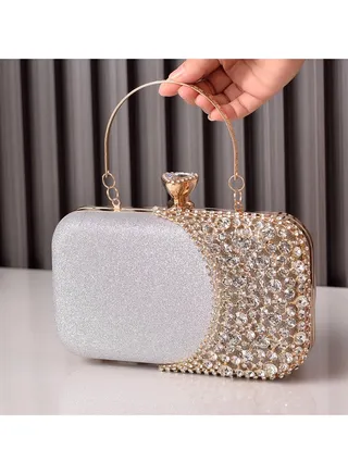 Women Clutch Bag Evening Bag Purse with rhinestone diamond decoration decoration Small Crossbody Bag Handbag Shoulder Bag Satchel Bags Suitable for Party Prom Wedding 