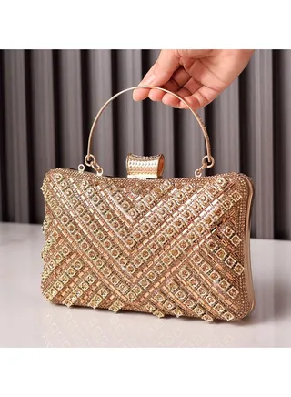Women Clutch Bag Evening Bag Purse with rhinestone diamond decoration decoration Small Crossbody Bag Handbag Shoulder Bag Satchel Bags Suitable for Party Prom Wedding 