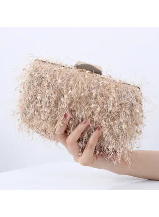 Women Clutch Bag Evening Bag Purse with tassel decoration Small Crossbody Bag Handbag Shoulder Bag Satchel Bags Suitable for Party Prom Wedding 