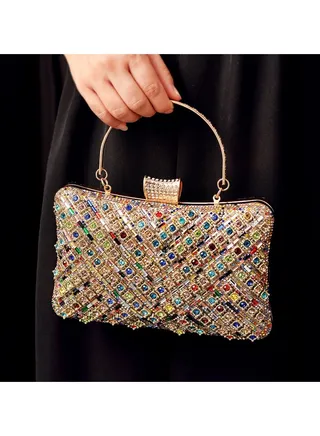 Women Clutch Bag Evening Bag Purse with rhinestone diamond decoration decoration Small Crossbody Bag Handbag Shoulder Bag Satchel Bags Suitable for Party Prom Wedding 