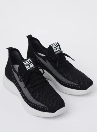 Cobblerz Men's Lace-up Low Top Sneakers BLACK 
