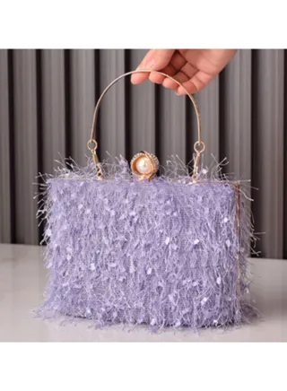 Women Clutch Bag Evening Bag Purse with tassel decoration Small Crossbody Bag Handbag Shoulder Bag Satchel Bags Suitable for Party Prom Wedding 