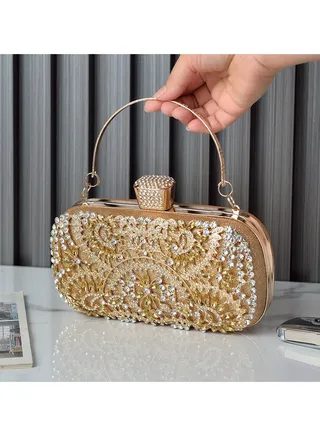 Women Clutch Bag Evening Bag Purse with rhinestone diamond decoration decoration Small Crossbody Bag Handbag Shoulder Bag Satchel Bags Suitable for Party Prom Wedding 