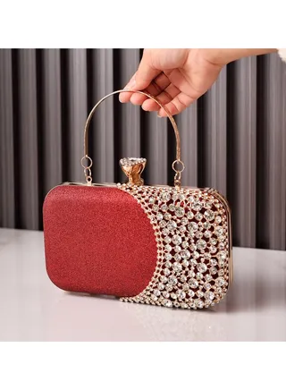 Women Clutch Bag Evening Bag Purse with rhinestone diamond decoration decoration Small Crossbody Bag Handbag Shoulder Bag Satchel Bags Suitable for Party Prom Wedding 