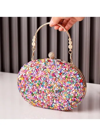 Women Clutch Bag Evening Bag Purse with rhinestone diamond decoration decoration Small Crossbody Bag Handbag Shoulder Bag Satchel Bags Suitable for Party Prom Wedding 