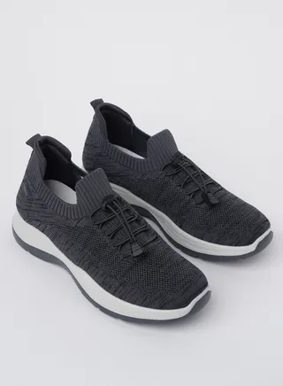 Cobblerz Men's Lace-up Low Top Sneakers GREY 