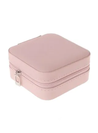 Compact PU Leather Jewelry Box 