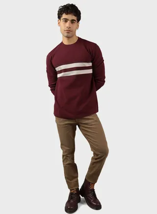 Color Block Crew Neck Sweatshirt 