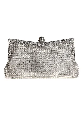 Sequin Clutch Silver 