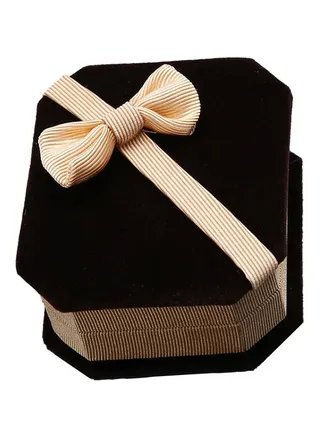 Velvet Octagonal Jewelry Box 