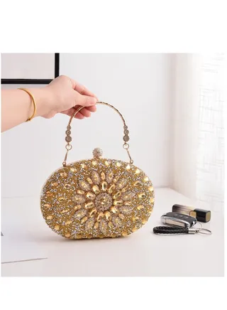 Women Evening Purse Diamond Crystal Evening Wedding Bag Handbag 