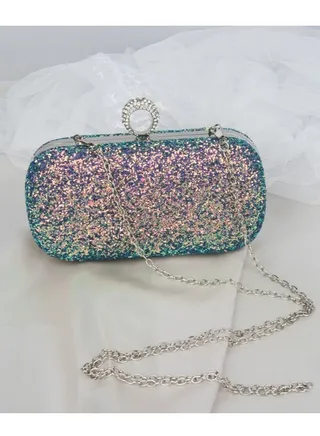 Trendy Sequin Evening Party Clutch Bag Size 19X11X5cm 