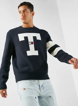 Text Crew Neck Sweater