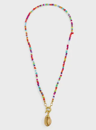 Shell Pendant Beaded Necklace