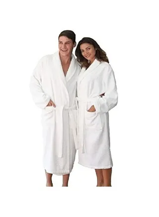 2-Piece Bath Robe Set With Waist Belt 