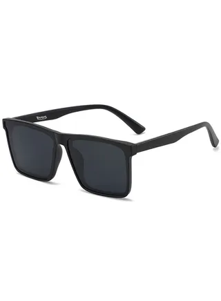 TR90 Polarized sunglasses HD Polarized Lens 100% UV400 Protection Stylish Design for Men/Women Black 