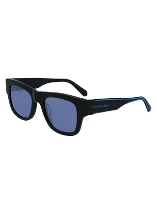 Full Rim Acetate Modified Square Sunglasses Ckj22637S 5221 (001) Black 