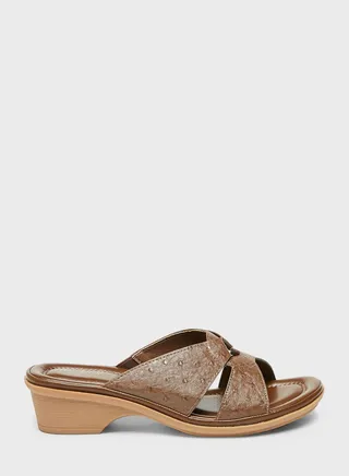 Double Strap Wedge Sandals