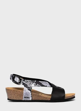 Salamanque Strappy Mid Heel Wedges
