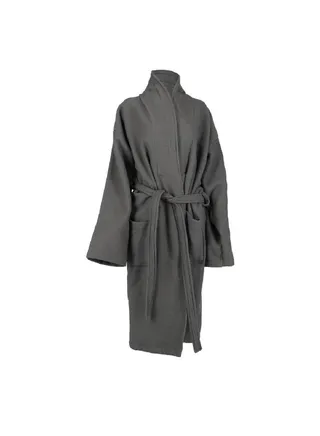 Highly Absorbent Waffle Terry Bath Robe Grey XL 