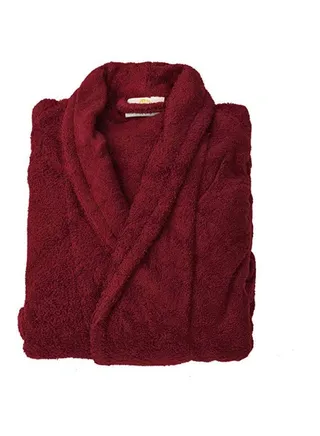 Cotton Bath Robe With Pocket Red XL 