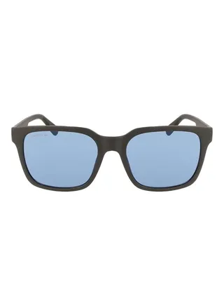 Men's Full Rim Injected Modified Rectangle Sunglasses L967S 5519 (010) Matte Charcoal Black 