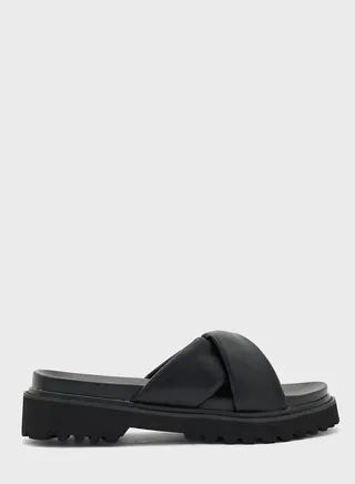 X Strap Wedge Sandals 