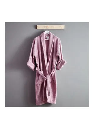 Essential Cotton Shawl Adult Bathrobe Purple 118cm 