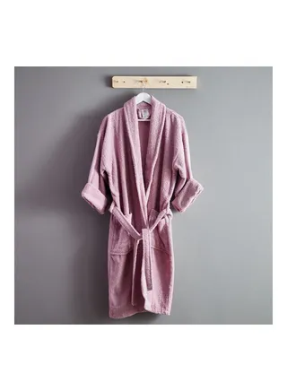 Essential Medium Shawl Bathrobe Purple 110cm 